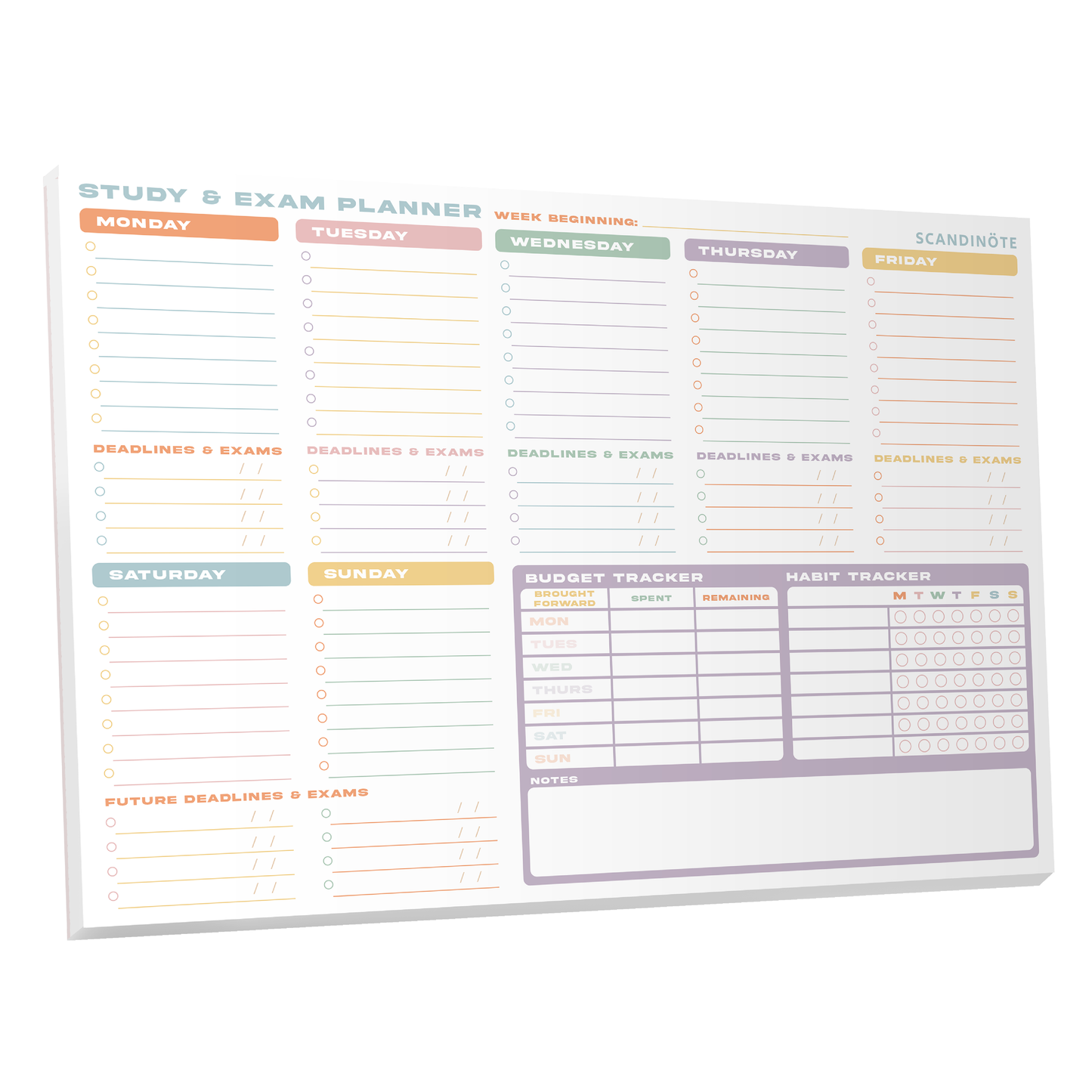 Scandinote Student Study Revision and Exam Planner